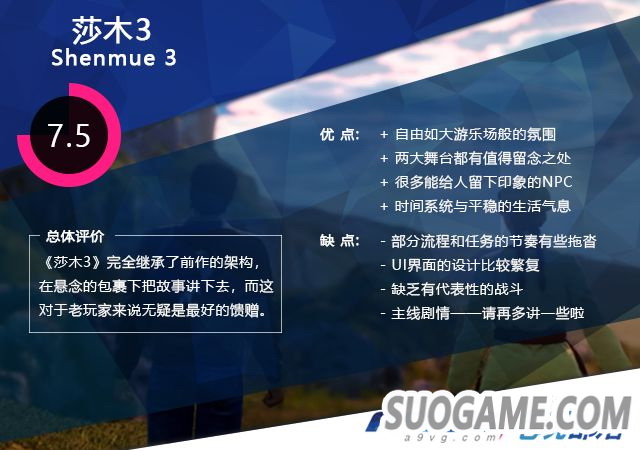 《莎木3》评测:一份值得忠实粉丝等待的馈赠