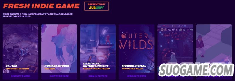 TGA 2019提名名单公开 只狼生化2死亡搁浅等6款作品角逐年度游戏