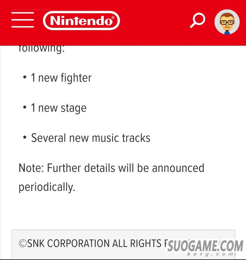 传闻:《任天堂明星大乱斗 特别版》第四位DLC斗士或来自SNK