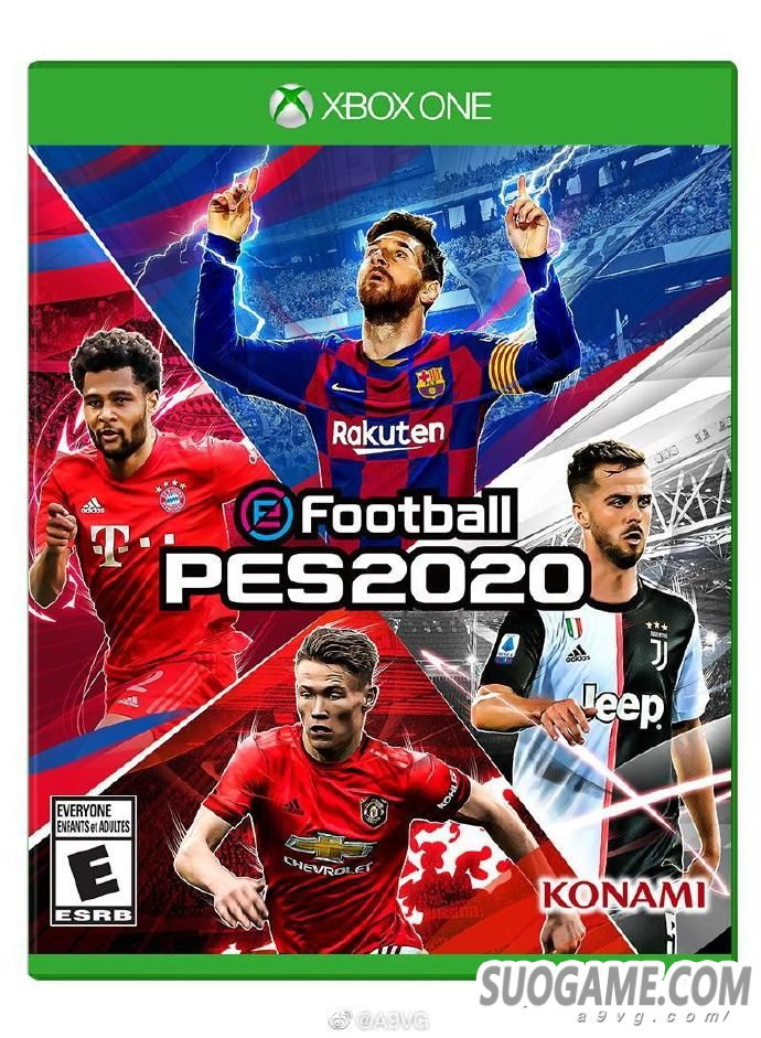 《实况足球2020》公开正式封面 梅西领衔4队球星齐登场