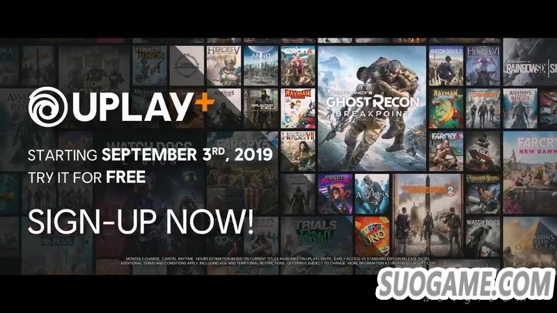 育碧公开Uplay+游戏阵容展示 该服务将于北京时间9月3日上线