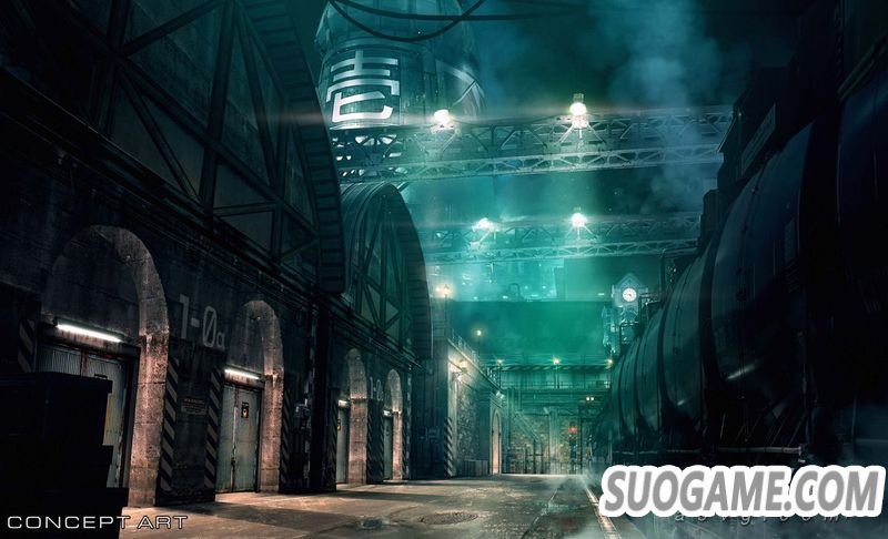 《最终幻想7 重制版》艺术概念图公开 展示游戏场景“一番街”