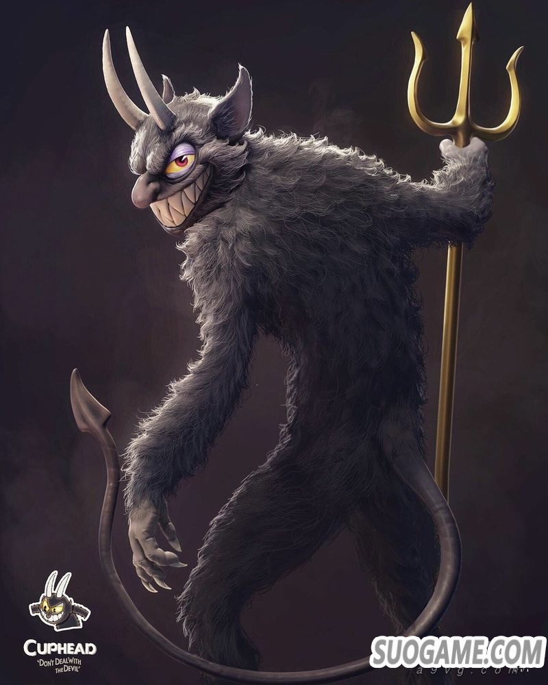 ?《战神》艺术总监绘制《茶杯头》Boss的3D形象图