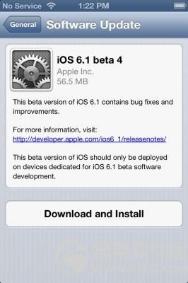 iOS 6.1 beta4 ԰ٷѷųiOS6.1ʽ滹Զ1