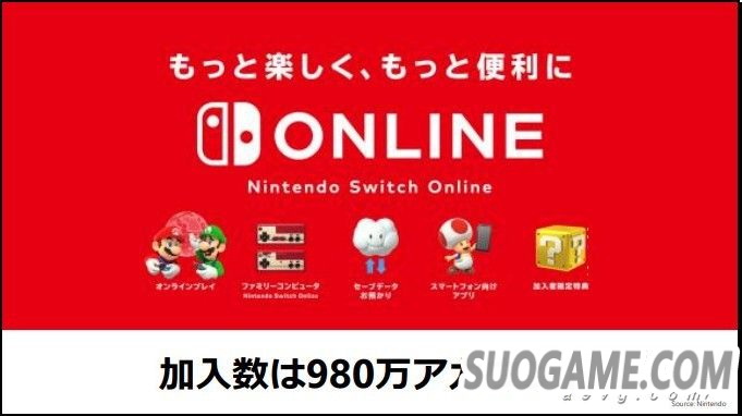 任天堂公布19-20财年主要计划 收费在线会员数已达980万