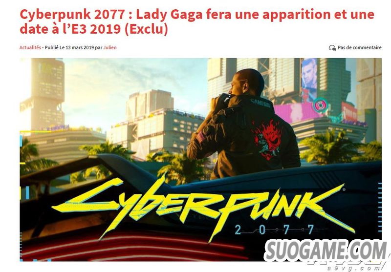 LadyGaga򽫼롶2077 E3ڼʽ
