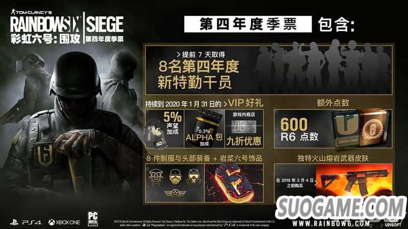 备战新的战斗！《彩虹六号：围攻》第四年度季票现已推出